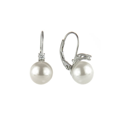 Piccoli orecchini con perla e zircone Pearl