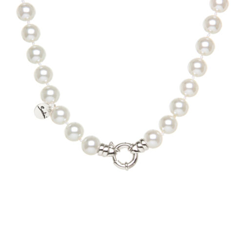 Girocollo di grandi perle e anello splendente Pearl